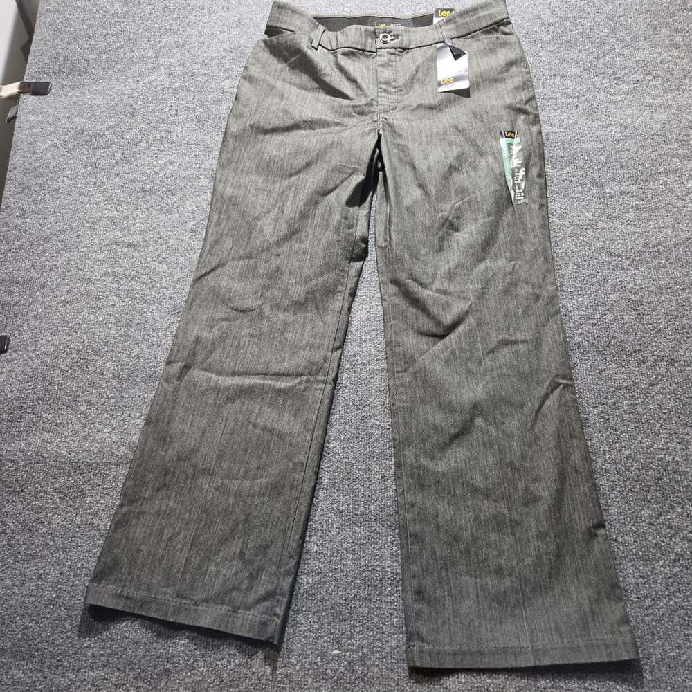Lee Trouser Pants Size 12S Gray Flex Motion Regular Fit